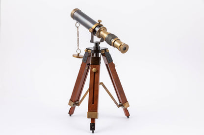 Vintage Brass Telescope With Tripod